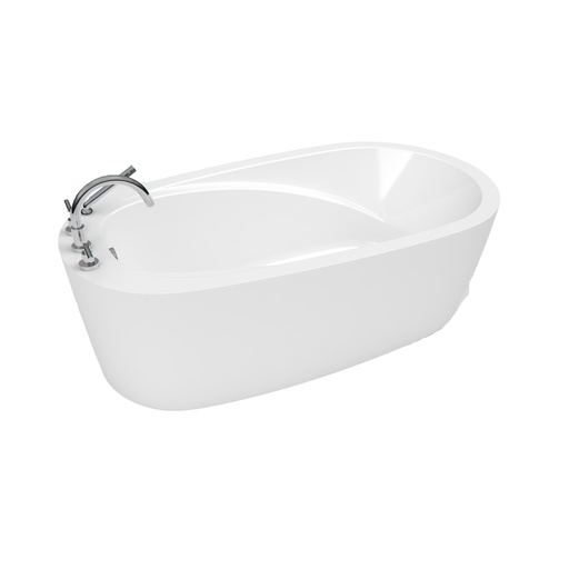 [220212-000-001] Bain Autoportant 2 Pièces Vapora 36x60, Blanc avec Jupe Couleur