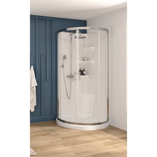 [PRE3440] Porte Douche de Coin Type Pre34 Verre Clair