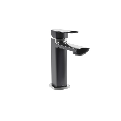 [BF1290-150] Grafik™ Robinet Monotrou de Lavabo avec Drain à Pression et Trop-plein Chrome/noir