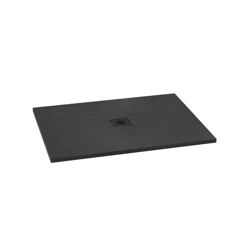 [BW1965-260] Lauza 48x36 Base de Douche Rectangulaire en Castylat™ Noir Texturé 48x36 (ensemble de Bride de Carrelage Inclus)