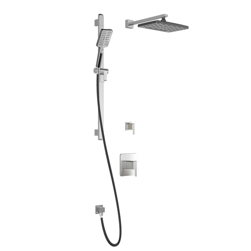 [BF1431-150-200] Grafik™ Td2 Premia : Aquatonik™ T/p Shower System With Wallarm Chrome/black