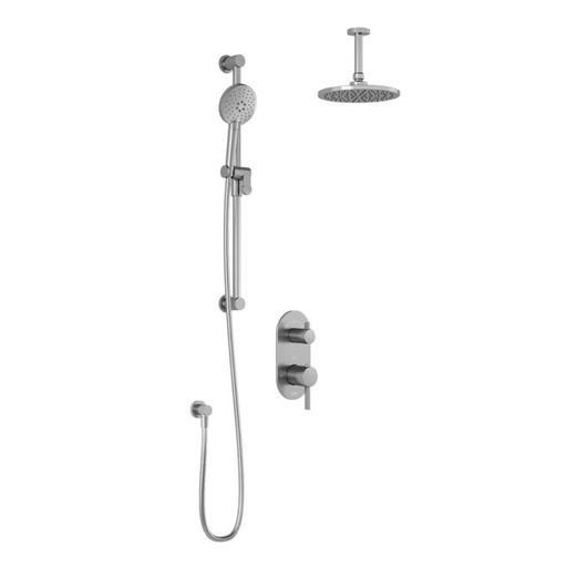 [BF1638-110-001] Roundone™ Td2 : Aquatonik™ T/p With Diverter Shower System With Vertical Ceiling Arm Chrome