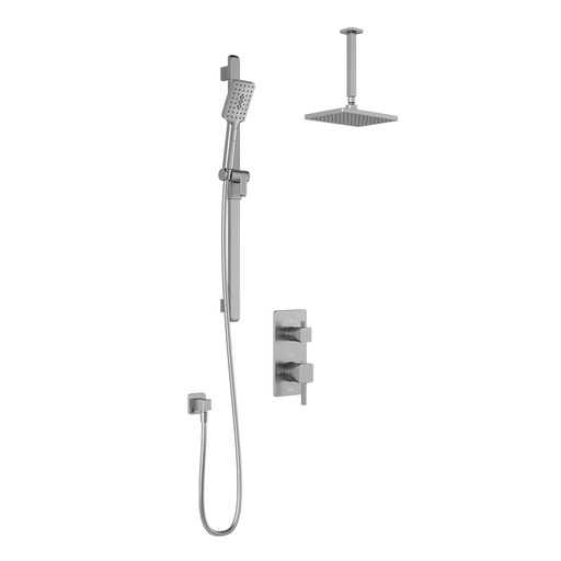 [BF1650-110-001] Squareone™ Td2 : Aquatonik™ T/p With Diverter Shower System With Vertical Ceiling Arm Chrome