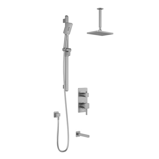 [BF1654-110-001] Squareone™ Td3 : Aquatonik™ T/p With Diverter Shower System With Vertical Ceiling Arm Chrome