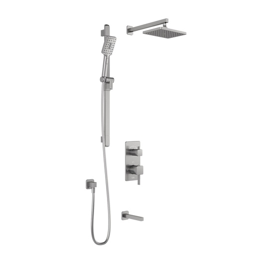 [BF1654-125] Squareone™ Td3 : Aquatonik™ T/p With Diverter Shower System With Wallarm Pure Nickel Pvd