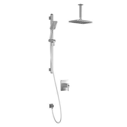 [BF1718-110-201] Grafik™ Tcd1 Premia : Aquatonik™ T/p Coaxial Shower System With Vertical Ceiling Arm Chrome