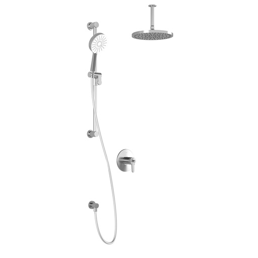 [BF1720-110-101] Kontour™ Tcd1 Plus :aquatonik™ T/p Coaxial Shower System With Vertical Ceiling Arm Chrome