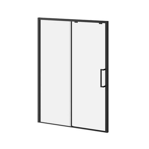 [DR1841-160-003] Ikonik (boite 1 de 2) Porte de Douche Coulissante Verre Duraclean 60''x79'' - Panneau Fixe pour Installation en Alcôve (réversible) Noir Mat