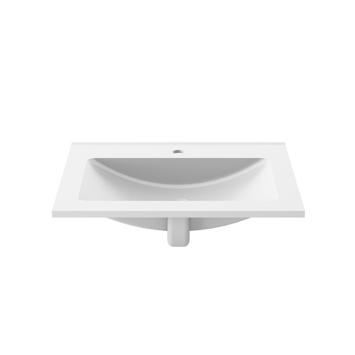 [FU1452-240] Kalm Lavabo Blanc en Castylat (1 Trou pour Robinet Monotrou)