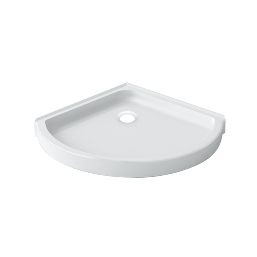 Base de douche en coin rond 36x36 blanche