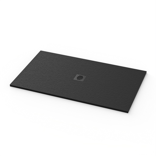 [B6036RRET4J] Base Slate 60 X 36 Drain Central Noir Mat