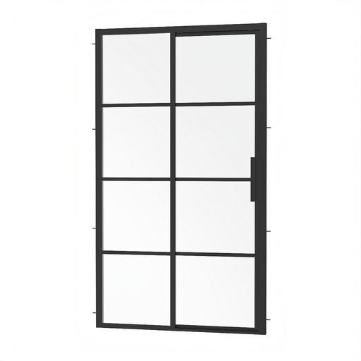 [DMC4800ASTG76] Mecanex 48'' Porte Alcove Noir Clair Gauche