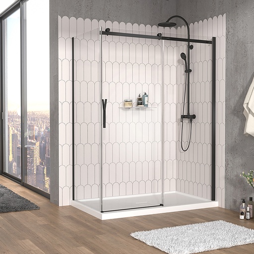 [DVI6000WSTC71] Vaia 60 Porte Alcove Fermeture sur Mur Noire Clair