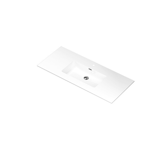 [DC4821Q01BA] Bass 48" - Dessus de Lavabo Simple Centré en Surface Solide Blanc