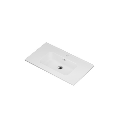 [DC3218R01SU] Sulu 32" - Dessus de Lavabo Simple Centré en Porcelaine Blanche