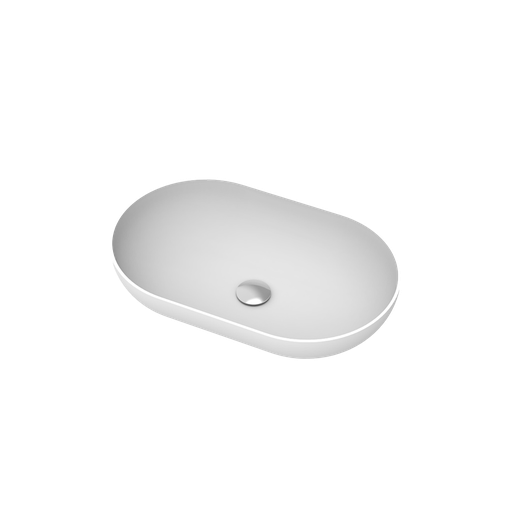 [VA2414Q01AZ] Azov - Vasque Ovale 24x14" en Surface Solide Blanc