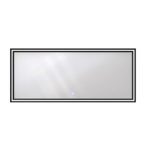 [MID5524NER] Nero - Miroir LED 55x24 avec fonction antibuée