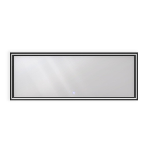 [MID6324NER] Nero - Miroir LED 63x24 avec fonction antibuée
