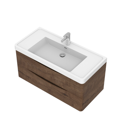 Meuble-lavabo Mural Fiori 40" Rosewood