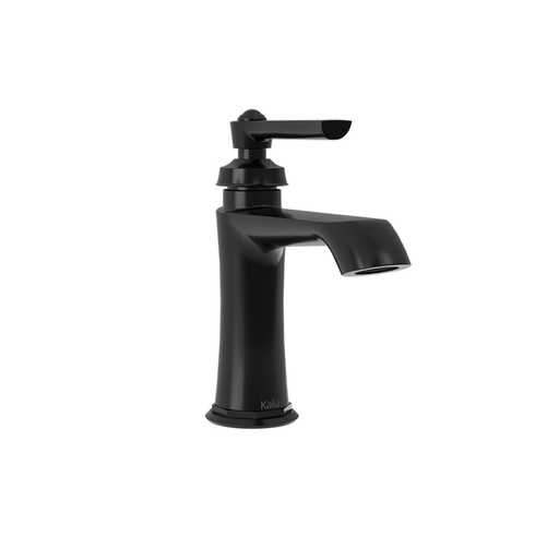 [BF1481-165] Rustik™ Robinet Monotrou de Lavabo avec Drain à Pression et Trop-plein Noir