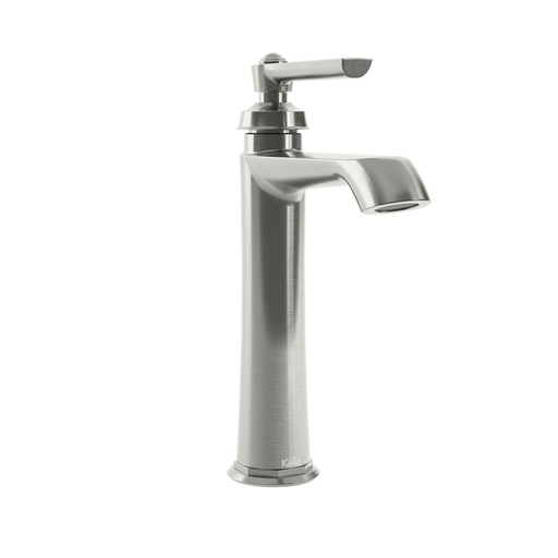 [BF1482-125] Rustik™ Grand Robinet Monotrou de Lavabo Nickel Pur Pvs