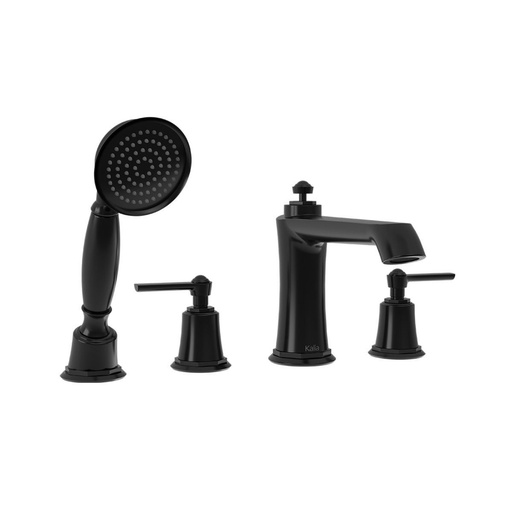 Rustik™ Robinet 4 Morceaux pour Baignoire avec Douchette Noir