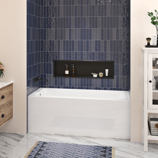 Baya I alcôve bain tablier 1 morceau 60'' x 32'' gauche