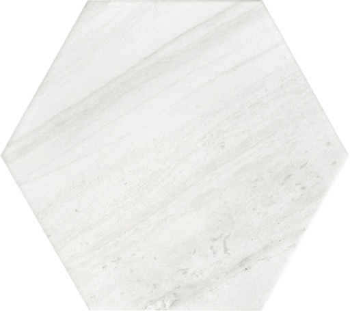 [LIT27971] CARREAUX DE PORCELAINE LITHOS HEXAGON - 4.5 po x 4 po x 8.5 mm - WHITE - Boite de 50 morceaux