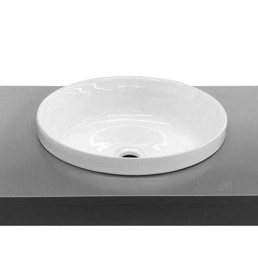 LAVABO ROND SEMI ENCASTRE BLANC