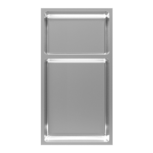 NIKIA NICHE ENCAS. 24'' COINS ARR. & TABLETTE INOX BR.